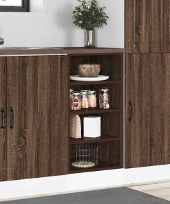 vidaXL Unterschrank Riga Braun Eichen-Optik 40x44,5x81,5 cm Holzwerkstoff