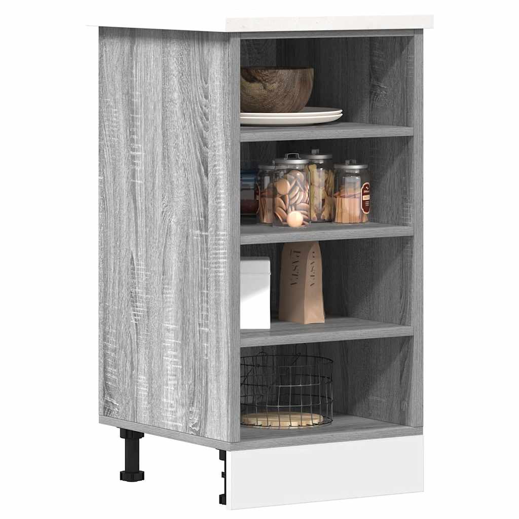 vidaXL Unterschrank Riga Grau Sonoma 40x44,5x81,5 cm Holzwerkstoff