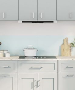 vidaXL Küchenrückwände 2 Stk. Weiß 80x40 cm Hartglas