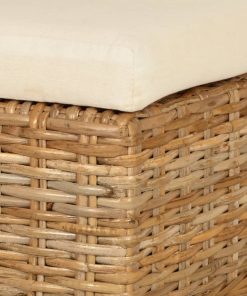 vidaXL Esszimmerstühle 6 Stk. Kubu-Rattan Mangoholz