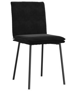 vidaXL Esszimmerstühle 4 Stk. Schwarz Samt