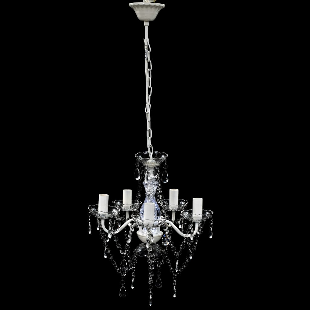 vidaXL Kronleuchter 5-flammig Transparent