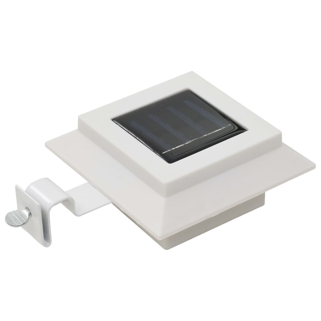 vidaXL Solar-Außenleuchten 12 Stk. LED Rechteckig 12 cm Weiß