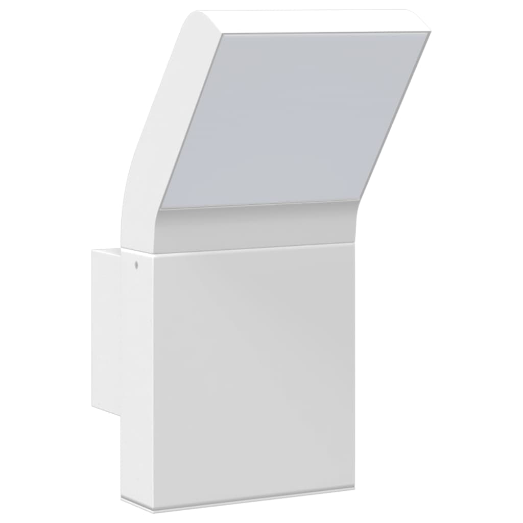 vidaXL LED-Außenwandleuchten 2 Stk. Weiß Aluminiumdruckguss