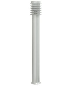 vidaXL Wegeleuchten mit Steckdose 3 Stk. Silbern 110 cm Edelstahl