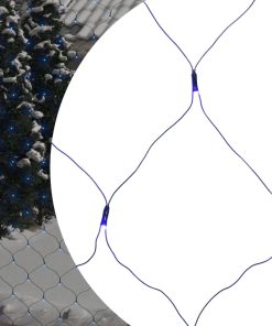 vidaXL Weihnachts-Lichternetz Blau 4x4 m 544 LEDs Indoor Outdoor