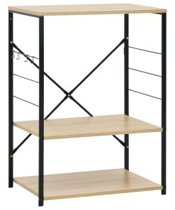 vidaXL Mikrowellenregal Schwarz Eiche 60×39,6×79,5 cm Holzwerkstoff