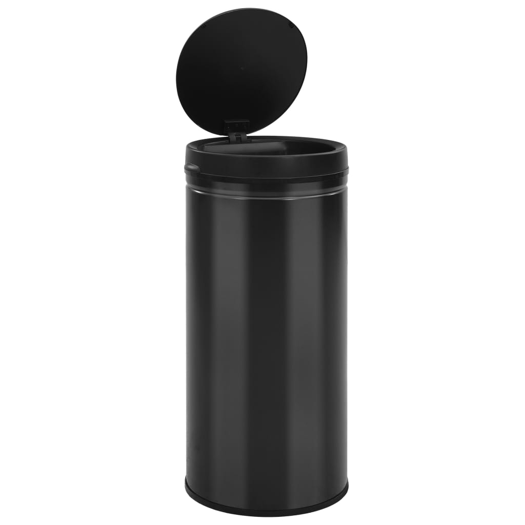 vidaXL Automatischer Sensor-Mülleimer 80 L Kohlenstoffstahl Schwarz