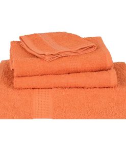 vidaXL Seiftücher 10 Stk. Orange 30x30 cm 360 g/m² 100% Baumwolle