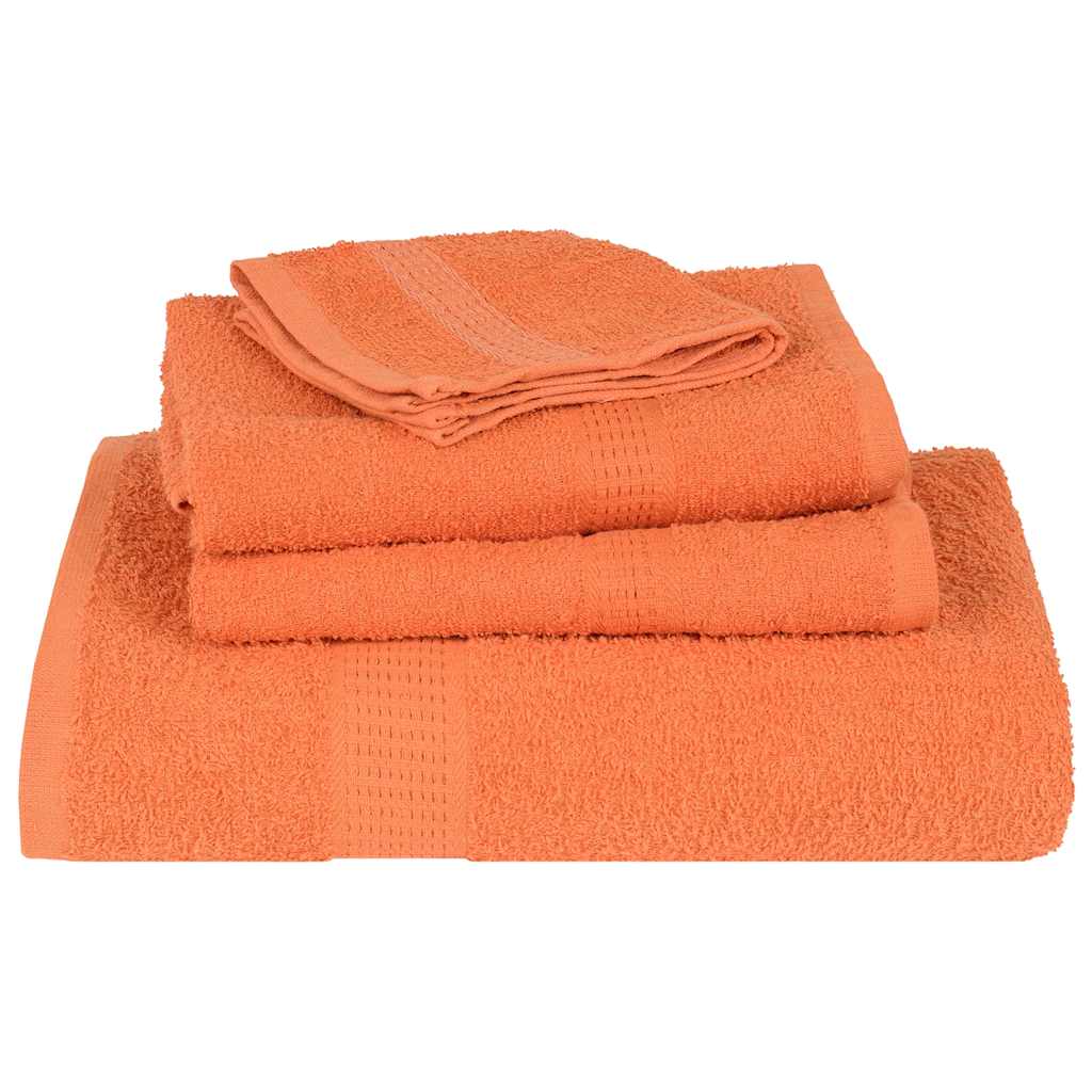 vidaXL Seiftücher 10 Stk. Orange 30x30 cm 360 g/m² 100% Baumwolle