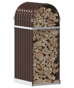 vidaXL Kaminholzunterstand Braun 40x45x100 cm Verzinkter Stahl