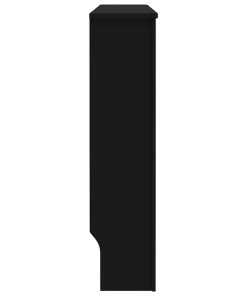 vidaXL Heizkörperverkleidung Schwarz 112x19x81,5 cm MDF