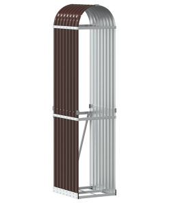 vidaXL Kaminholzunterstand Braun 40x45x170 cm Verzinkter Stahl
