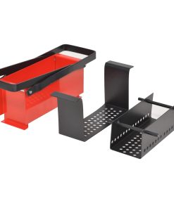 vidaXL Papierbrikettpresse Stahl 34x14x14 cm Schwarz und Rot