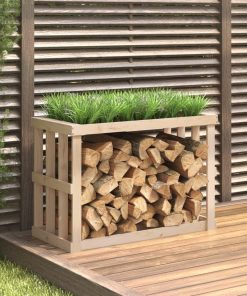 vidaXL Outdoor-Kaminholzregal 108x52x74 cm Massivholz Kiefer