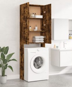 vidaXL Waschmaschinenschrank Räuchereiche 64x25,5x190 cm