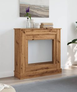 vidaXL Kaminumrandung Artisan-Eiche 90x30x90 cm Holzwerkstoff