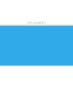 vidaXL Poolabdeckung Blau 975×488 cm PE