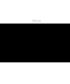 vidaXL Poolabdeckung Schwarz 732x366 cm PE