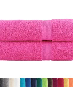 vidaXL Premium-Handtücher SOLUND 2 Stk. Rosa 50x100 cm 600 g/m²