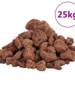 vidaXL Lavagranulat 25 kg Rot 1-2 cm
