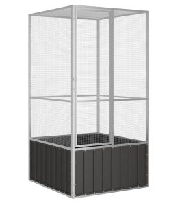 vidaXL Vogelkäfig Anthrazit 111x107x211,5 cm Verzinkter Stahl