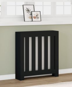 vidaXL Heizkörperverkleidung Schwarz 78x20x82 cm Holzwerkstoff