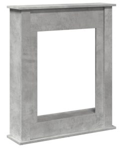 vidaXL Kaminumrandung Betongrau 75x20x87,5 cm Holzwerkstoff