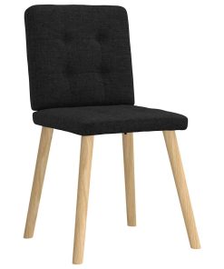 vidaXL Esszimmerstühle 4 Stk. Schwarz Stoff