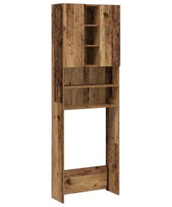 vidaXL Waschmaschinenschrank Altholz-Optik 64x25,5x190 cm