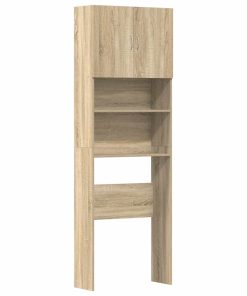 vidaXL Waschmaschinenregal Sonoma-Eiche 64x24x190 cm Holzwerkstoff