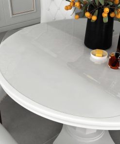 vidaXL Tischfolie Transparent Ø 80 cm 2 mm PVC
