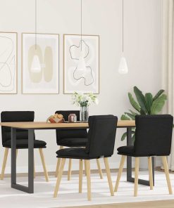 vidaXL Esszimmerstühle 4 Stk. Schwarz Stoff