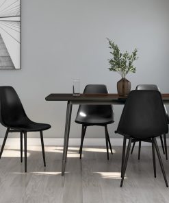 vidaXL Esszimmerstühle 4 Stk. Schwarz PP