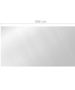 vidaXL Poolabdeckung Silbern 488x244 cm PE