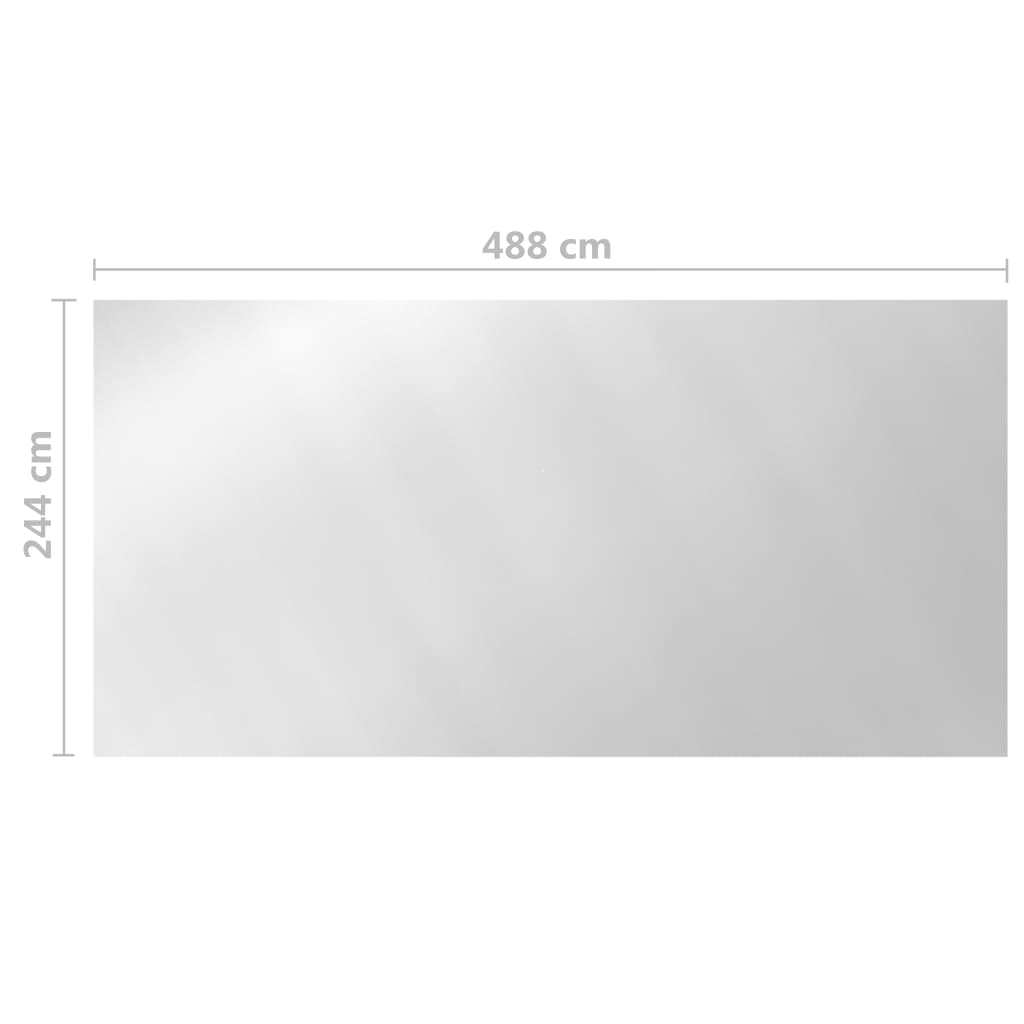 vidaXL Poolabdeckung Silbern 488x244 cm PE