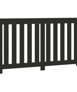 vidaXL Heizkörperverkleidung Schwarz 149x20x82 cm Holzwerkstoff