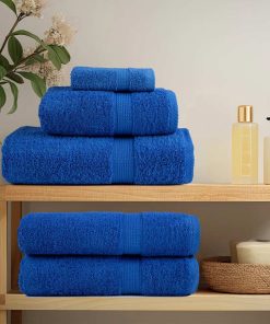 vidaXL Saunatücher 4 Stk. Blau 80x200 cm 360 g/m² 100% Baumwolle