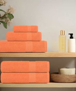 vidaXL Saunatücher 10 Stk. Orange 80x200 cm 360 g/m² 100% Baumwolle