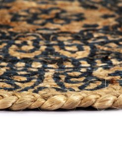 vidaXL Tischsets 6 Stk. Dunkelblau 38 cm Rund Jute