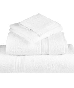 vidaXL Premium-Duschtücher SOLUND 4 Stk. Weiß 70x140 cm 600 g/m²