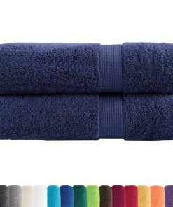 vidaXL Premium-Handtücher SOLUND 2 Stk. Marineblau 50x100 cm 600 g/m²
