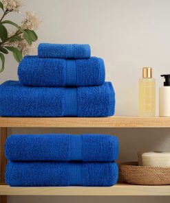 vidaXL Premium-Duschtücher SOLUND 10 Stk. Blau 70x140 cm 600 g/m²