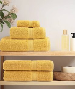 vidaXL Premium-Saunatücher SOLUND 4 Stk Gold 80x200 cm 600 g/m²