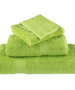 vidaXL Premium-Duschtücher SOLUND 10 Stk. Apfelgrün 70x140 cm 600 g/m²