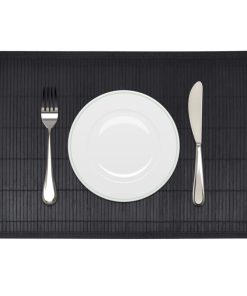 6 Bambus-Platzdeckchen 30 x 45 cm Schwarz
