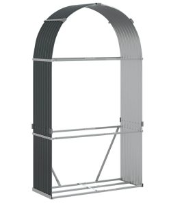 vidaXL Kaminholzunterstand Anthrazit 120x45x210 Verzinkter Stahl