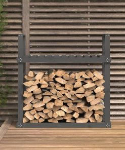 vidaXL Kaminholzregal Grau 110x35x108,5 cm Massivholz Kiefer