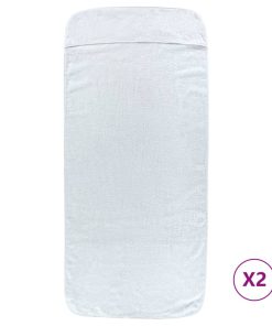 vidaXL Strandtücher 2 Stk. Weiß 60x135 cm Stoff 400 GSM