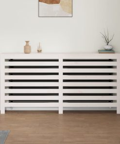 vidaXL Heizkörperverkleidung Weiß 169x19x84 cm Massivholz Kiefer